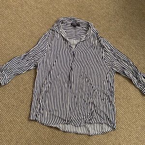 Striped velvet heart blouse